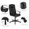 Flash Furniture Leather Task Chair, Black CH-197051X000-BK-GG - alternate 9